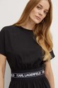 Бавовняна сукня Karl Lagerfeld чорний 245W1351