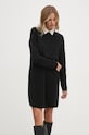 United Colors of Benetton vestito in lana nero 1044DV01S