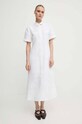Theory sukienka lniana O0503614 biały AW24