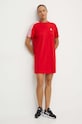adidas sukienka bawełniana Essentials IY4241 czerwony AW24