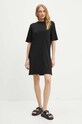 Armani Exchange rochie din bumbac 6DYA74.YJDGZ negru AW24