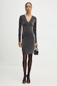 Šaty Armani Exchange 6DYACP.YJLXZ stříbrná AW24