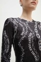 Велюрова сукня Versace Jeans Couture 77HAO9B0.JS367 чорний