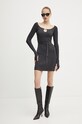 Versace Jeans Couture rochie 77HAOM23.CM60H negru AW24
