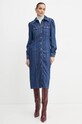 Luisa Spagnoli sukienka jeansowa GIOIE casual niebieski 541194