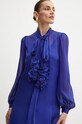 Luisa Spagnoli rochie de matase GRAPPA albastru 541207