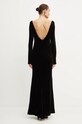 Luisa Spagnoli sukienka welurowa 541581 czarny AW24