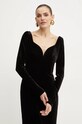 Luisa Spagnoli sukienka welurowa czarny 541581