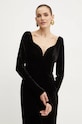 Luisa Spagnoli sukienka welurowa czarny 541581