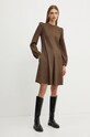 Weekend Max Mara sukienka rozkloszowany brązowy 2425626072600