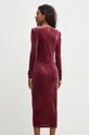 Îmbrăcăminte Patrizia Pepe rochie de catifea 2A2827.J230 burgundia