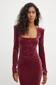 Patrizia Pepe rochie de catifea burgundia 2A2827.J230
