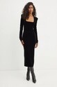 Patrizia Pepe rochie de catifea 2A2827.J230 negru AW24