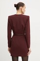 Oblačila Obleka s primesjo volne Elisabetta Franchi AB63747E2 bordo
