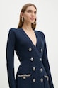Elisabetta Franchi vestito con aggiunta di lana blu navy AM27S47E2