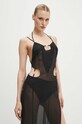 Heliot Emil vestito in seta nero PREAW24.W.11.058.BLK01