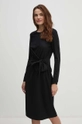 Sisley rochie 4NQXLV066 negru AW24