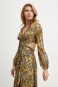 Шовкова сукня Marciano Guess LEOPARD золотий 4BGK79.7219A