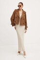 Платье с примесью шерсти Twinset 242TP3440 бежевый AW24