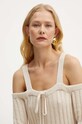 Сукня з домішкою вовни Twinset 242TP3430 бежевий AW24