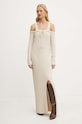Šaty z vlněné směsi Twinset béžová 242TP3430