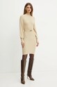 Šaty z vlněné směsi Twinset mini béžová 242TT3063