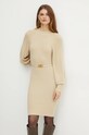 Сукня з домішкою вовни Twinset 242TT3063 бежевий AW24