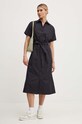 Хлопковое платье A.P.C. robe new drew COGZR.F05959 тёмно-синий AW24
