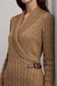 Lauren Ralph Lauren sukienka bawełniana beżowy 200808259