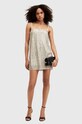 Šaty AllSaints OPELINE EMB DRESS W008DA zlatá