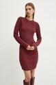 Φόρεμα από μείγμα μαλλιού Guess SERENA W4BK17.Z3HW0 μπορντό AW24