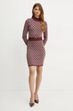 Guess sukienka LISE W4BK43.Z37K0 bordowy AW24