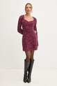 Obleka Guess W4BK21.KCGN0 bordo AW24
