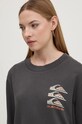 Bavlnené šaty Quiksilver Ls Tee Dress sivá EQYFT04989