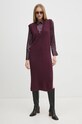 Sisley sukienka z domieszką wełny 1276MV00T fioletowy AW24