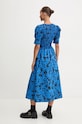 Odzież Desigual sukienka bawełniana SAN DIEGO 24WWVW40 niebieski