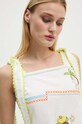 Never Fully Dressed rochie din amestec de in Corfu Midi NFDDR1359 alb