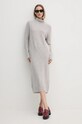 Vlnené šaty Tommy Hilfiger WW0WW43080 sivá AW24