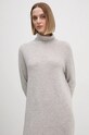 Vlnené šaty Tommy Hilfiger sivá WW0WW43080