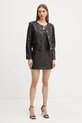 Шкіряна сукня MICHAEL Michael Kors MF482Q6FAF чорний AW24