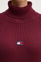 Бавовняна сукня Tommy Jeans DW0DW19815 бордо