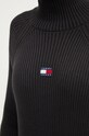 Tommy Jeans sukienka bawełniana czarny DW0DW19815
