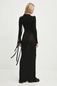 Odzież Y/Project sukienka MULTISCARF LONG SLEEVE KNIT DRESS 106DR008 czarny