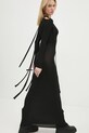 Y/Project sukienka MULTISCARF LONG SLEEVE KNIT DRESS czarny 106DR008