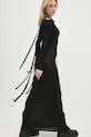 Y/Project rochie MULTISCARF LONG SLEEVE KNIT DRESS negru 106DR008