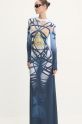 Сукня Y/Project BONDAGE PRINT LONG SLEEVE DRESS 104DR006 блакитний AW24