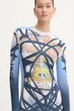 Платье Y/Project BONDAGE PRINT LONG SLEEVE DRESS голубой 104DR006