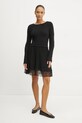 Šaty z vlněné směsi Morgan RMLACE RMLACE černá AW24
