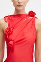 Haljina Coperni Asymmetric Flower Gown crvena COPR44545