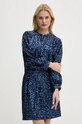 Ρούχα Φόρεμα από συνδιασμό μεταξιού ZADIG&VOLTAIRE WWDR01365 μπλε
